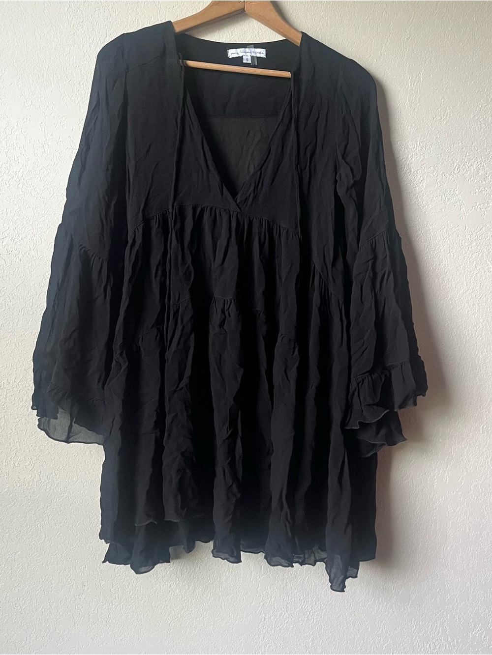 Young Fabulous & Broke Black Semi Sheer Mini Dress / Tunic